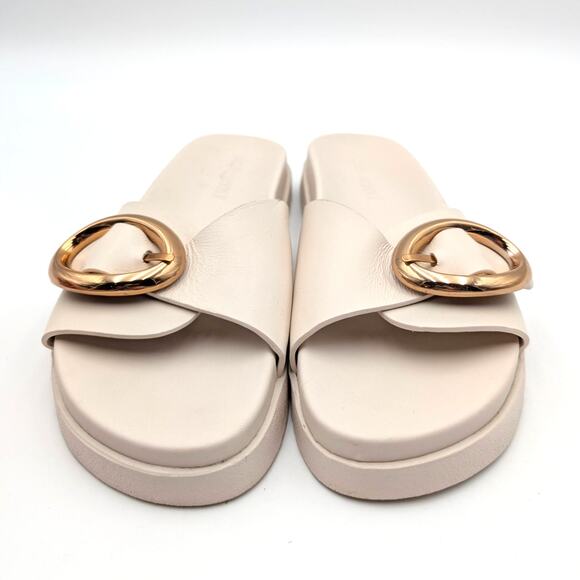Steve Madden Mandie Slide Sandals Women's Bone Leather Size US8 EU38.5 - Picture 2 of 12